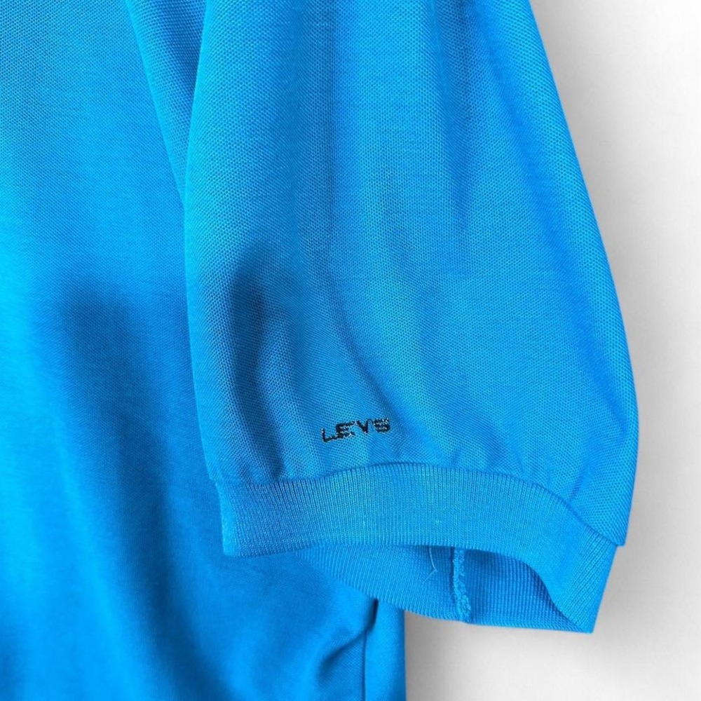 Vintage Levi's blue short sleeve polo shirt with button down collar‎ - Picture 3 of 6